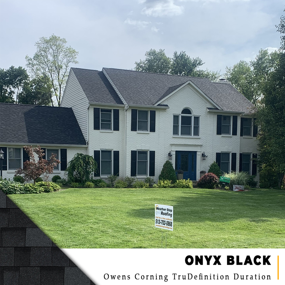 Onyx Black Shingle Roof Replacement in Cincinnati, OH