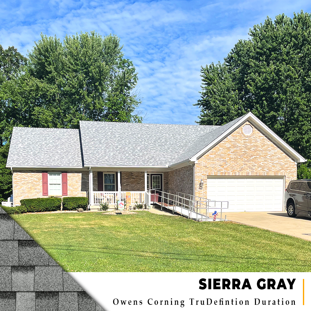 Residential house in Fayetteville, OH featuring Owens Corning TruDefinition Duration Sierra Gray shingle