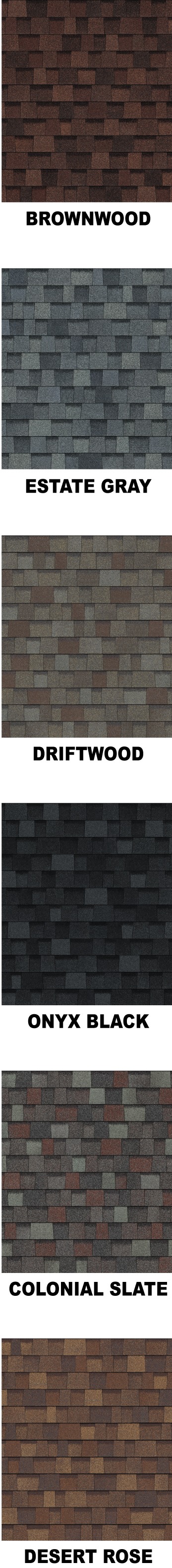 Popular Roofing Shingle Colors Installed by Weather Stop Roofing by Owens Corning