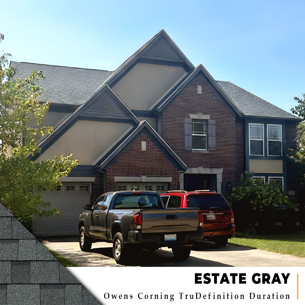 Shingle Roof Replacement 24 Photo Gallery Shingle Roof Replacement in Cincinnati, Ohio featuring the Estate Gray Owens Corning TruDefinition Duration Shingle from Weather Stop Roofing