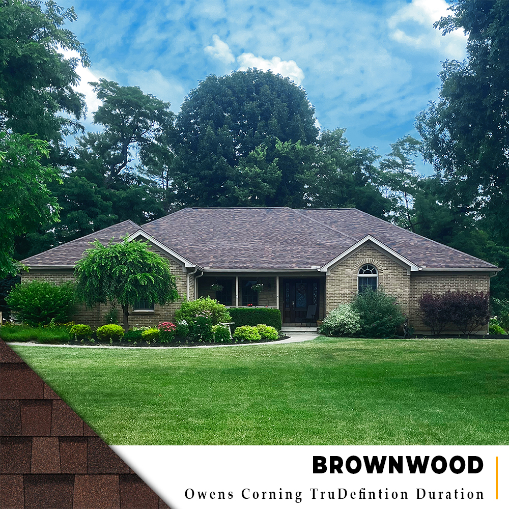 Residential house in Loveland, OH featuring Owens Corning TruDefinition Duration Brownwood shingle